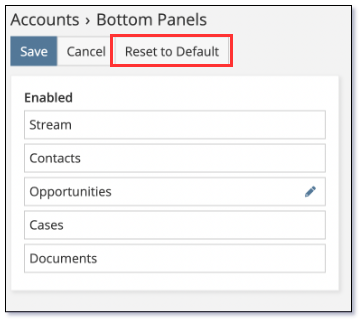 Layout Manager Bottom Panel View Reset to Default