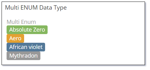 Multi Enum Data Type Display as Label