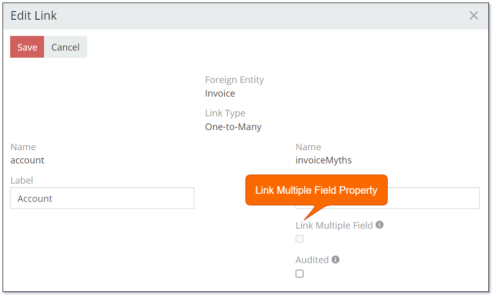 Link Multiple Field Property