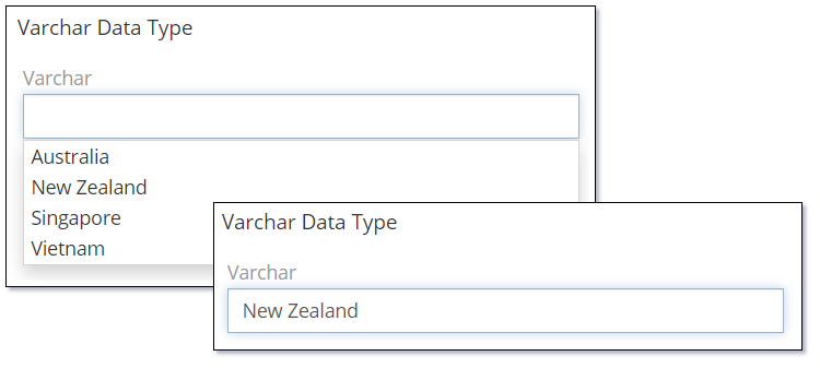 Varchar Options Data Type