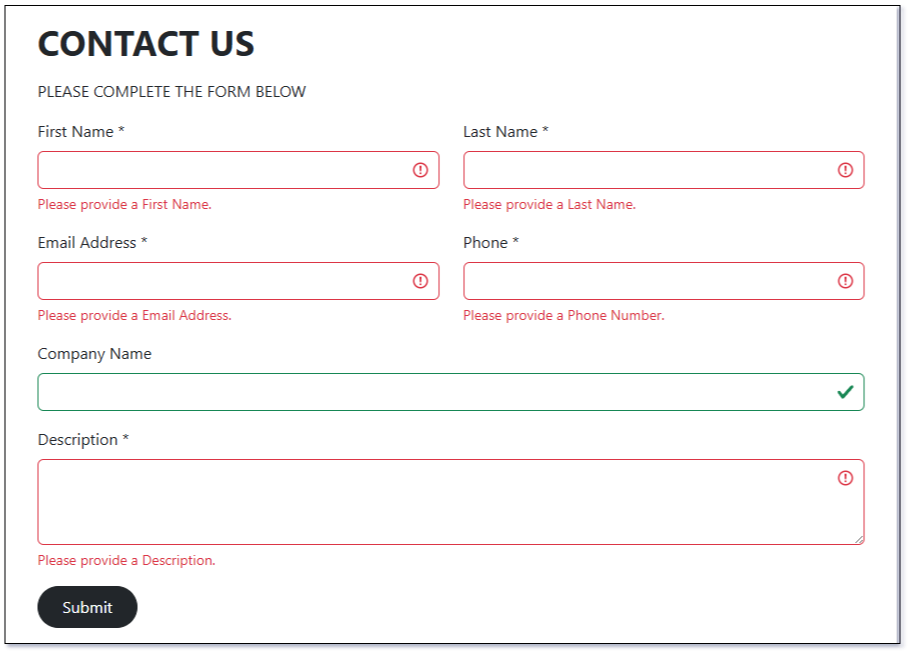 Mythradon Web-to-Lead Bootstrap Sample Validation